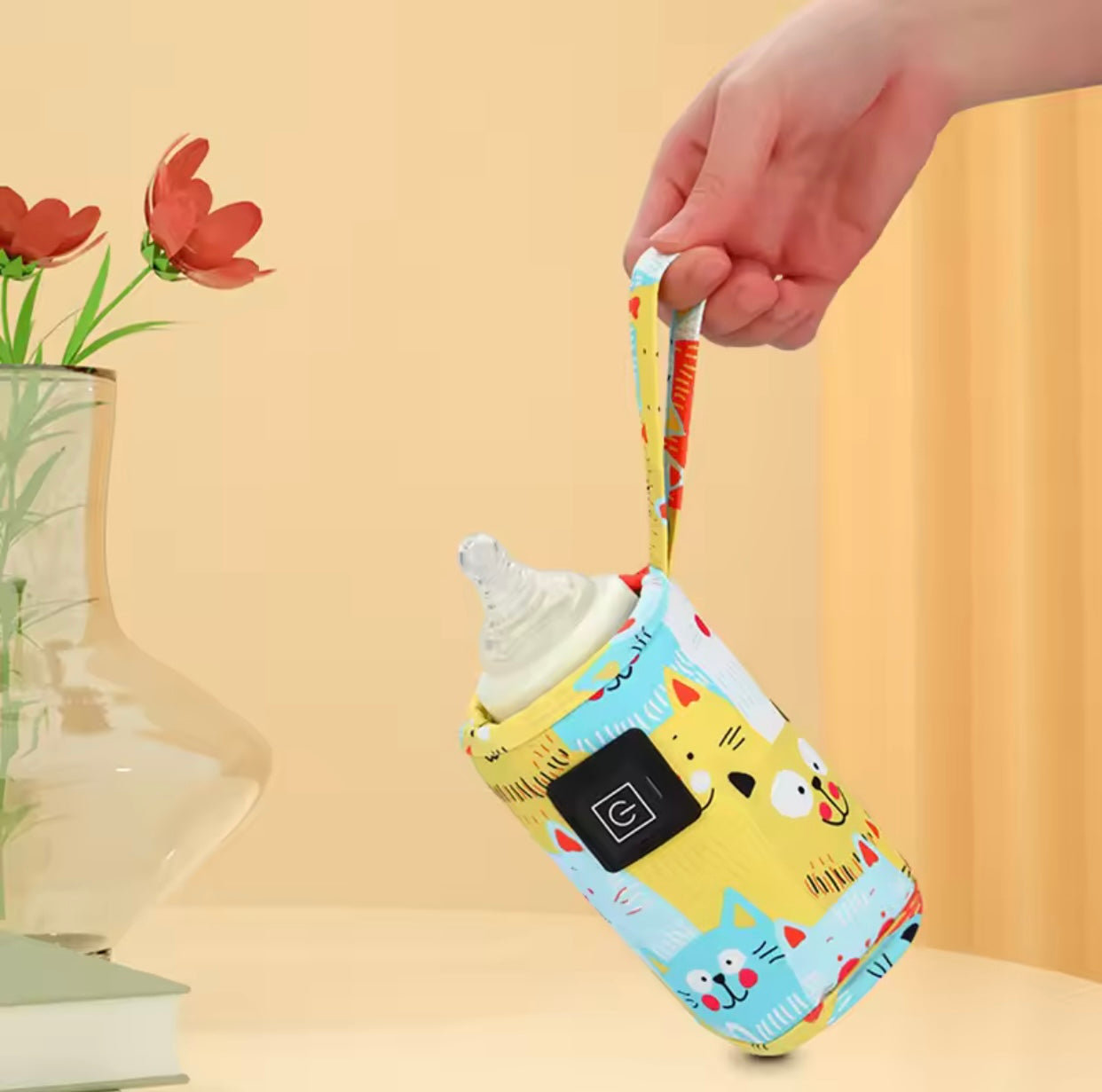 Calentador Portátil USB para Biberones – Ideal para Viajes, Paseos y Coche