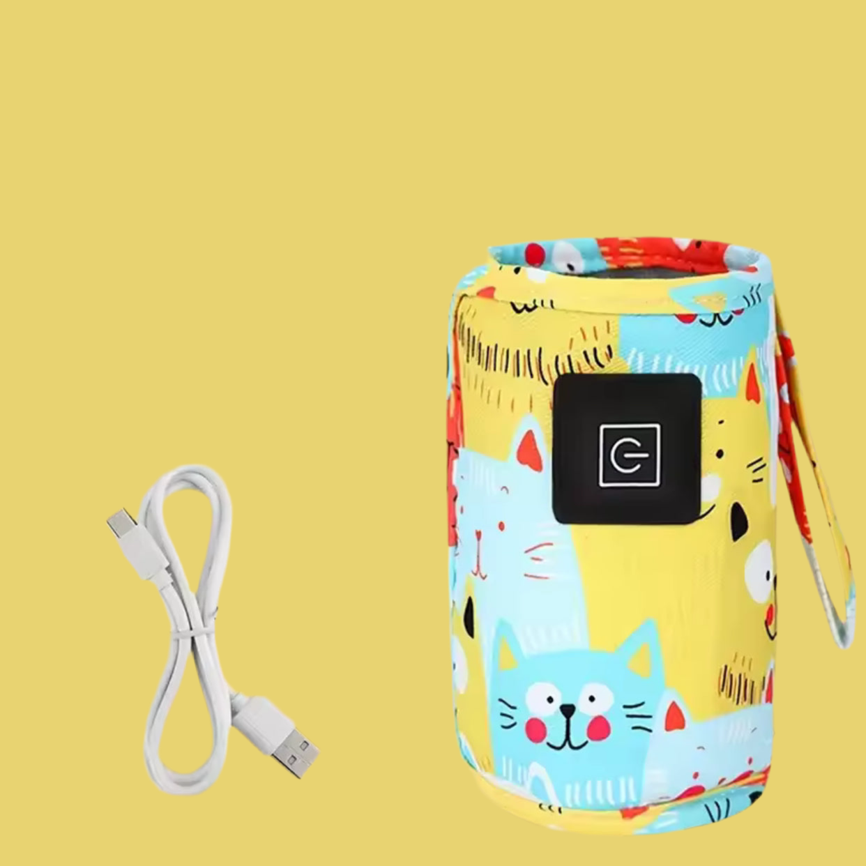 Calentador Portátil USB para Biberones – Ideal para Viajes, Paseos y Coche