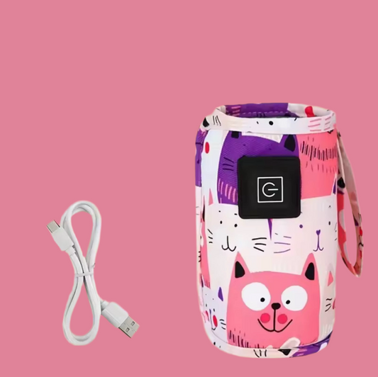 Calentador Portátil USB para Biberones – Ideal para Viajes, Paseos y Coche